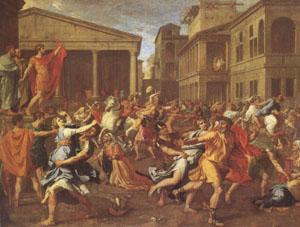 Nicolas Poussin The Rape of the Sabines (mk05) France oil painting art